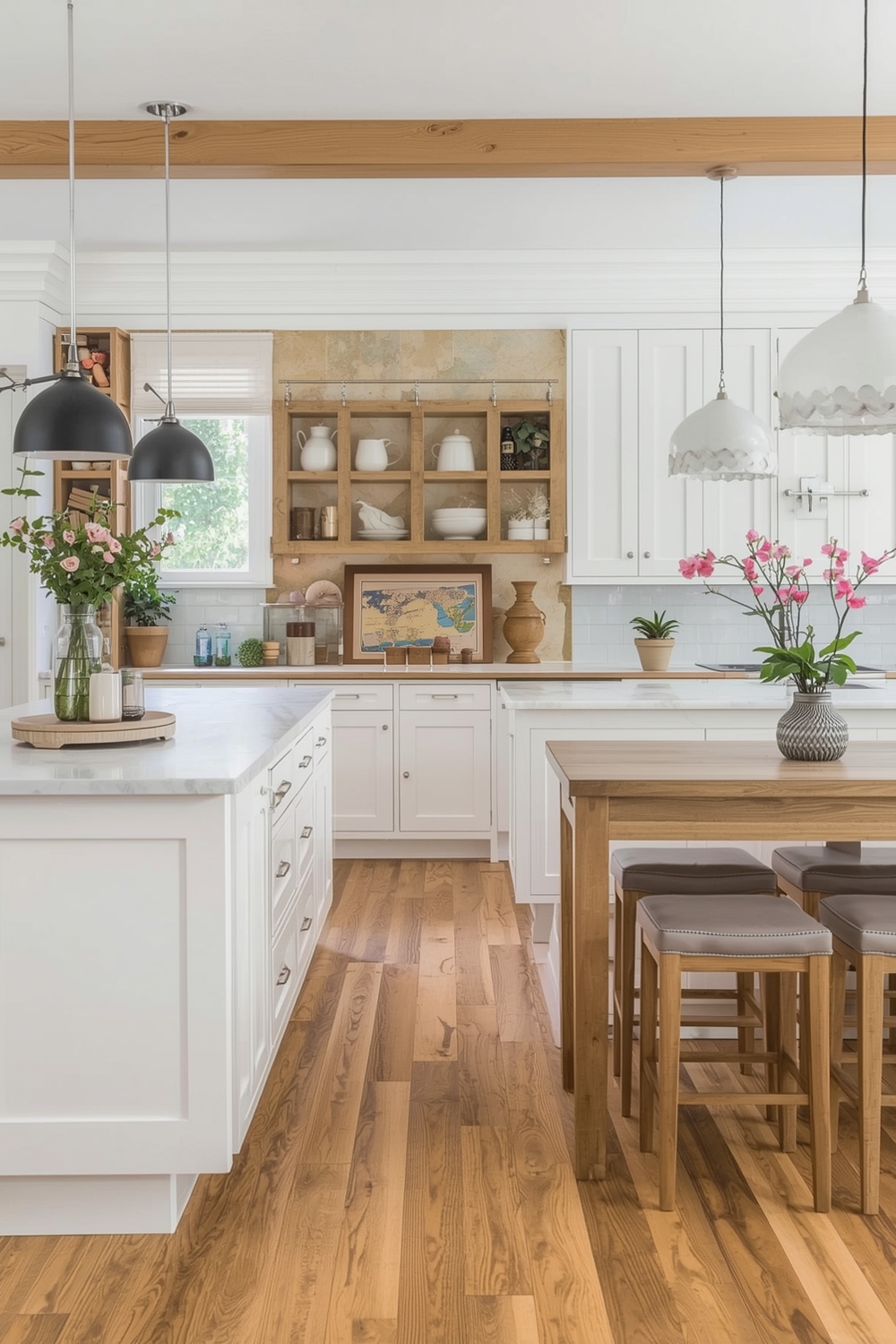 Airy Open Plan White Oak Kitchen