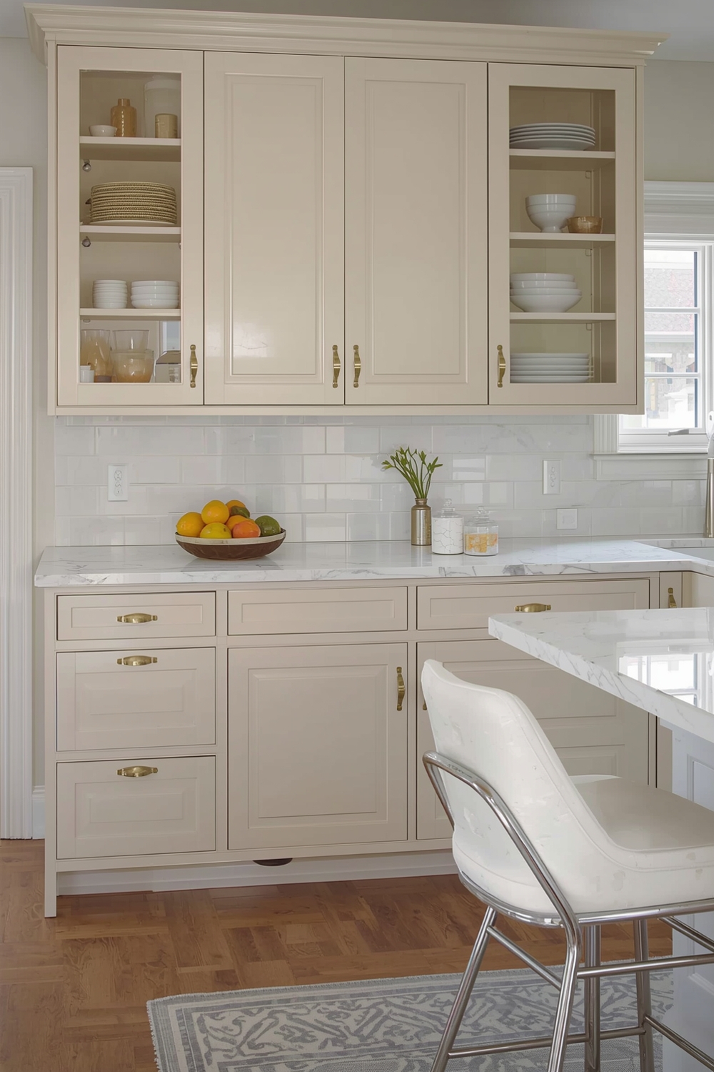 Comforting Beige Kitchen Cabinet Shades