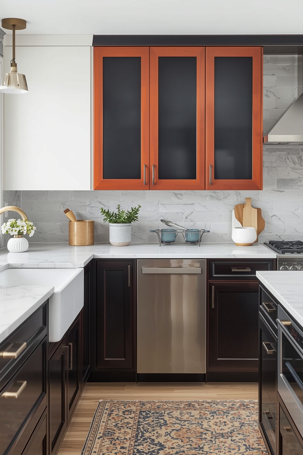 Dynamic Two-Toned Kitchen Cabinet Ideas