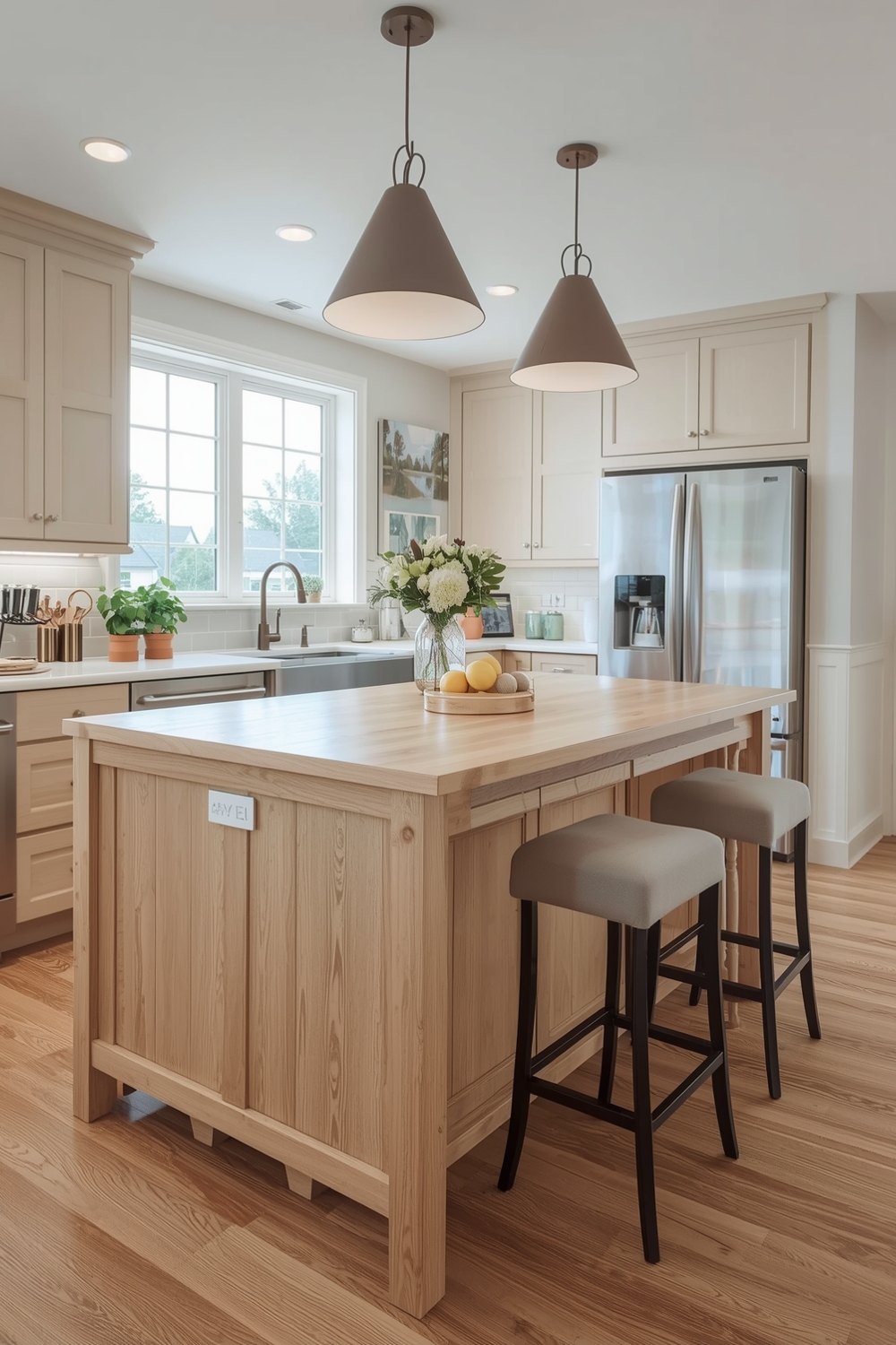 Efficient White Oak Kitchen Island Plans