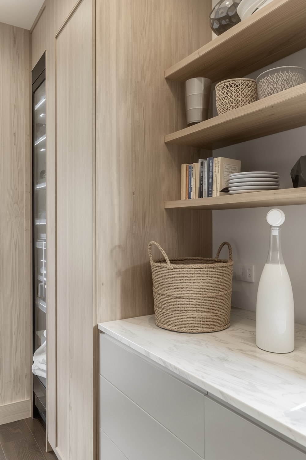 High-End White Oak Kitchen Detailing