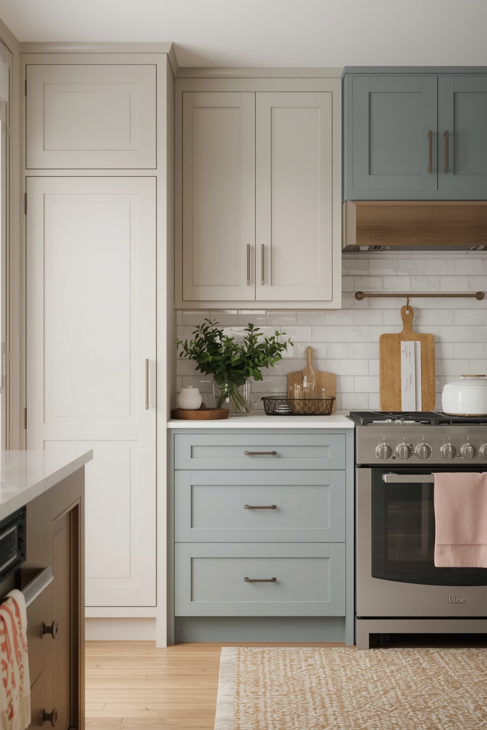 Highly Adaptable Two-Toned Kitchen Cabinets