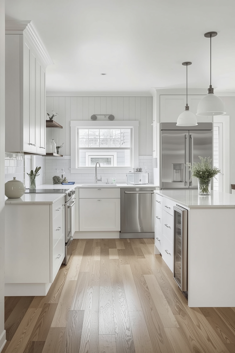 Light-Reflective White Oak Kitchen Spaces