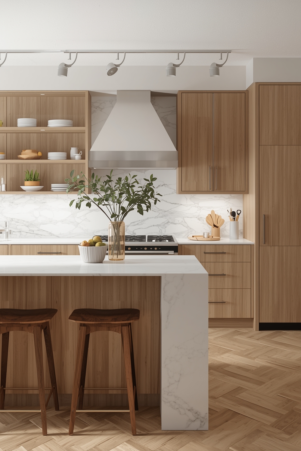 Luxurious White Oak Kitchen Themes