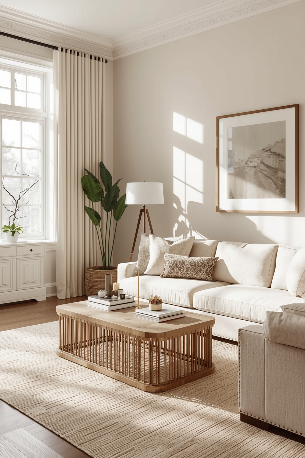 Neutral and Luminous Room Color Layouts