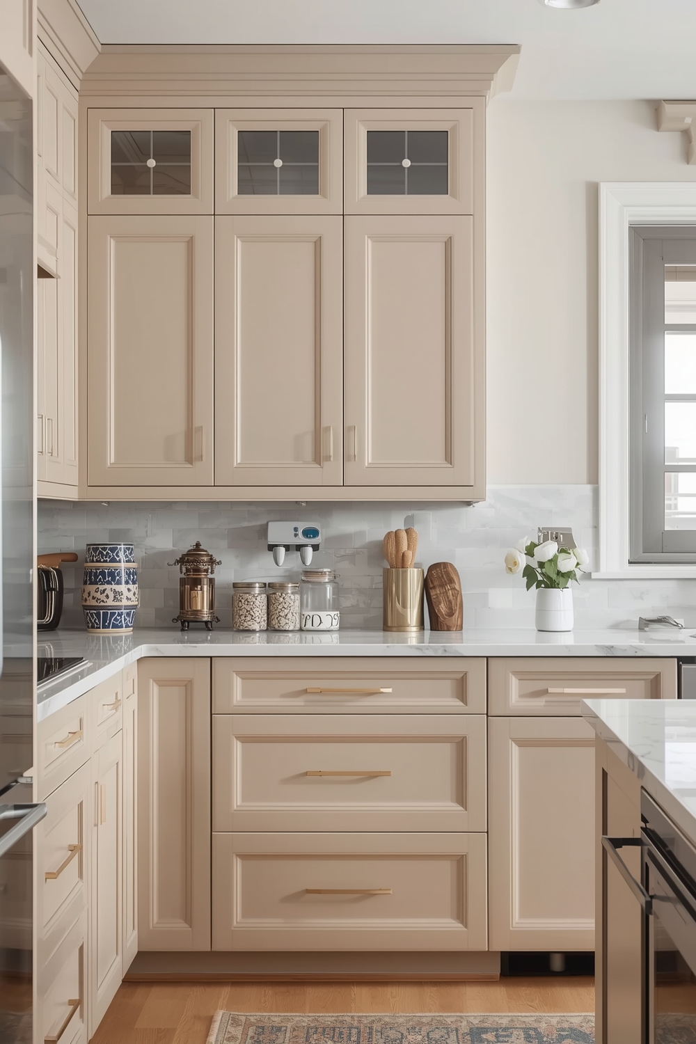Refined Beige Kitchen Cabinet Profiles