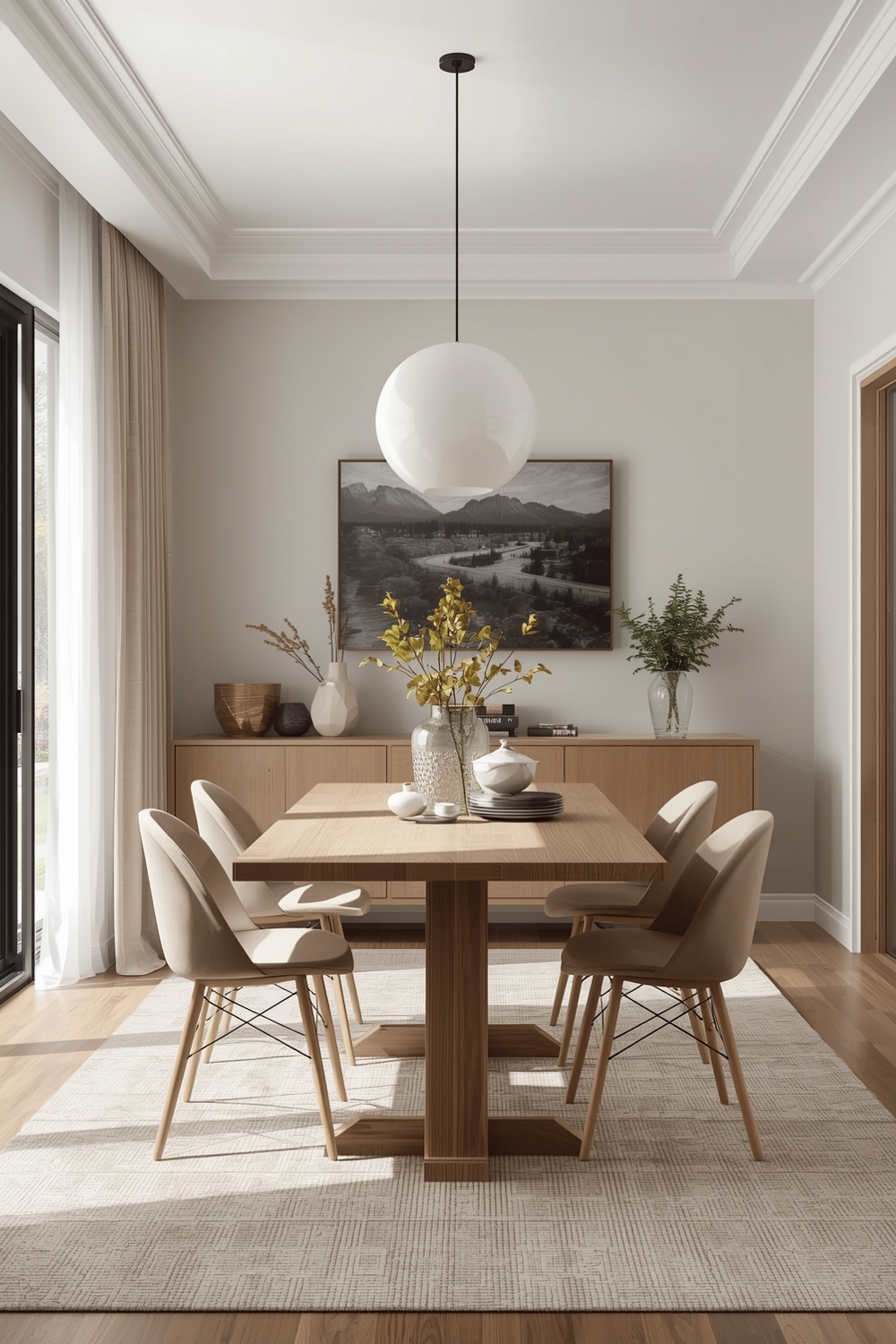 Refined White Oak Dining Zone