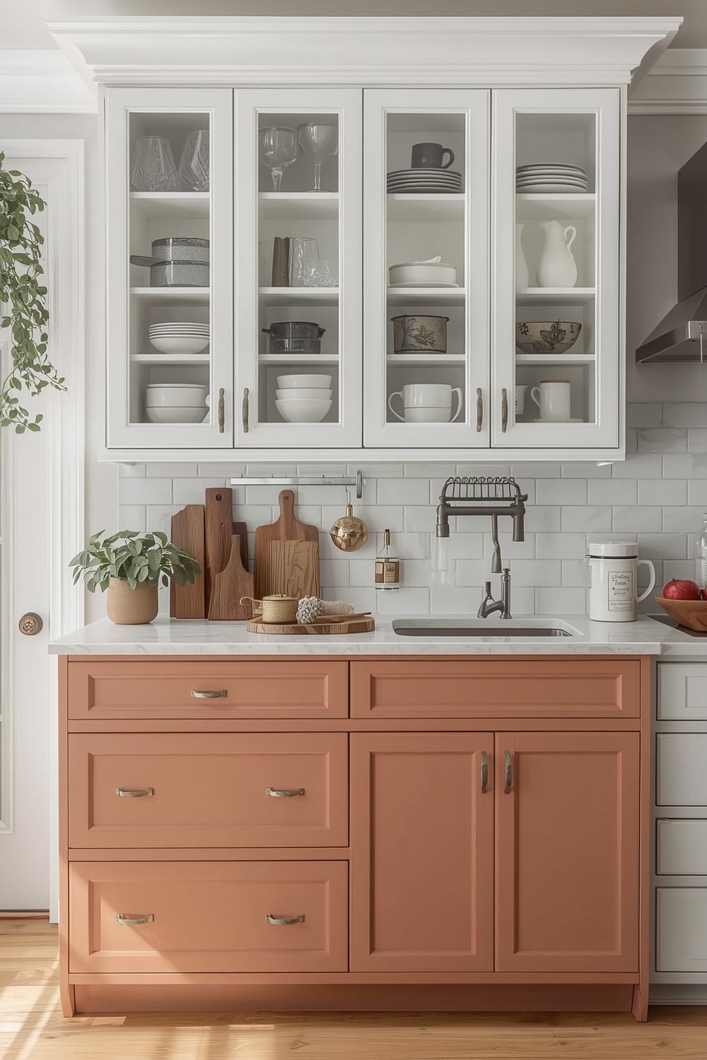Two-Toned Cabinets for Welcoming Kitchen Environments