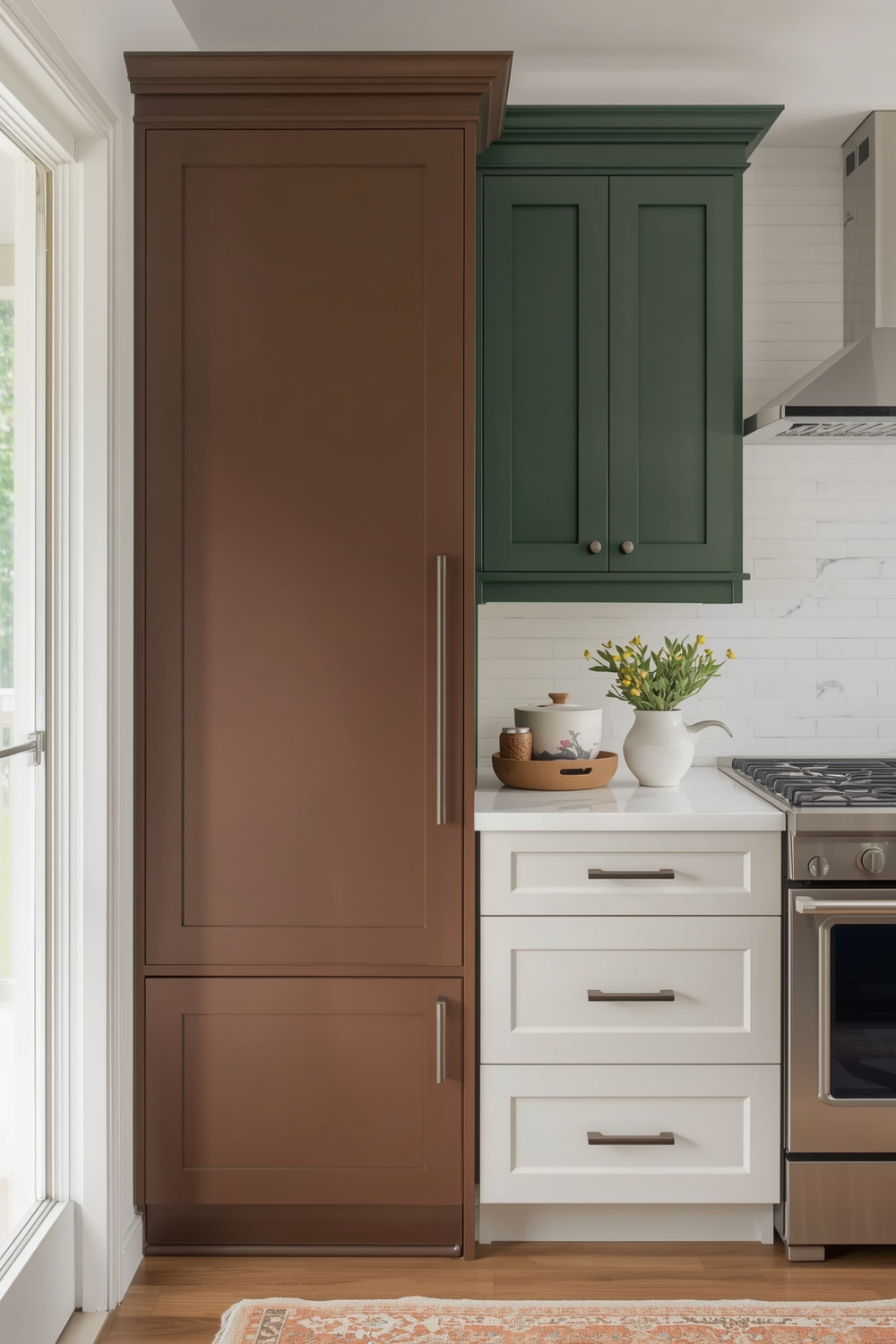 Two-Toned Cabinets in a Smart Layout