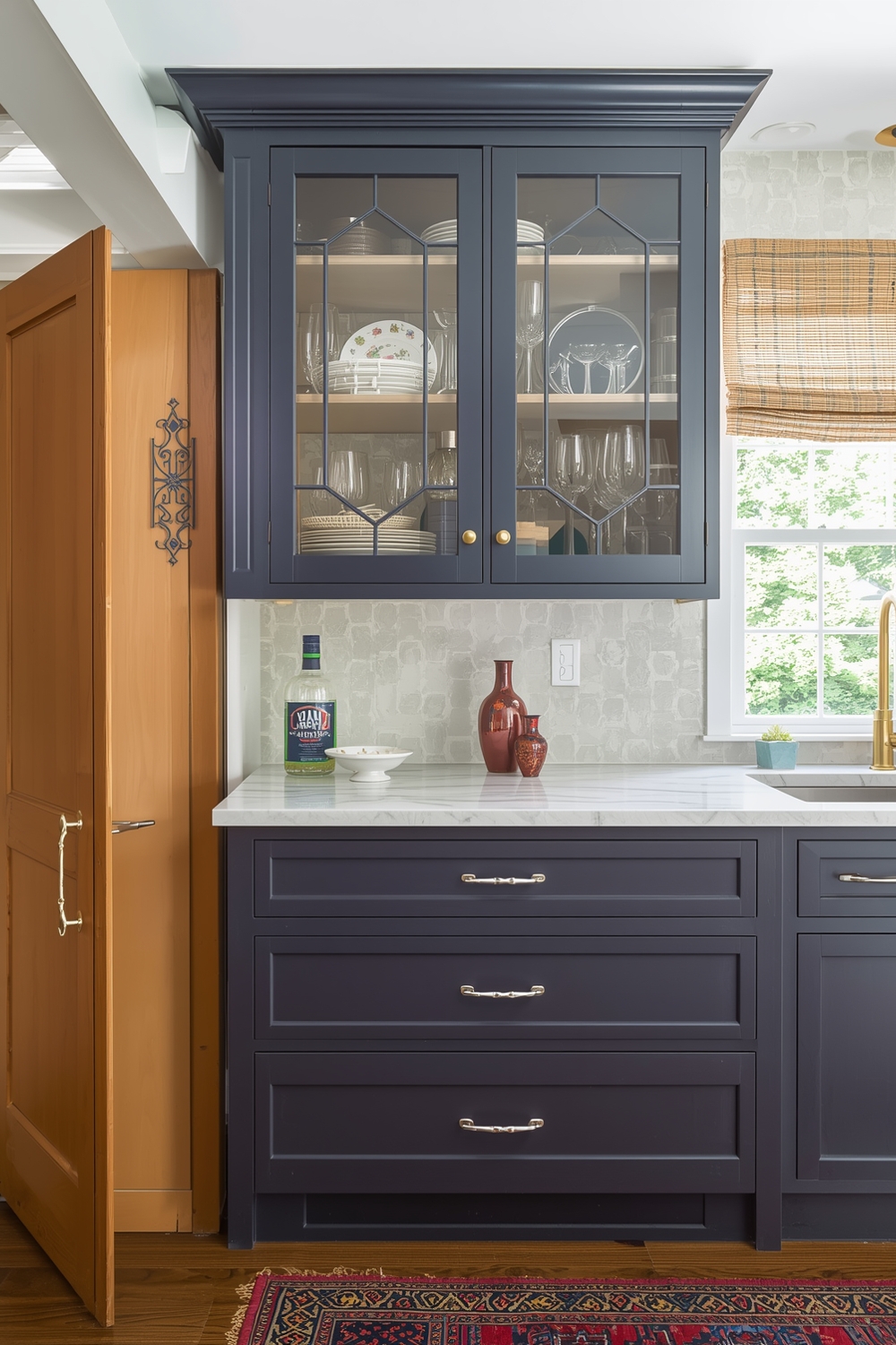 Two-Toned Cabinets with a Bold Contrast