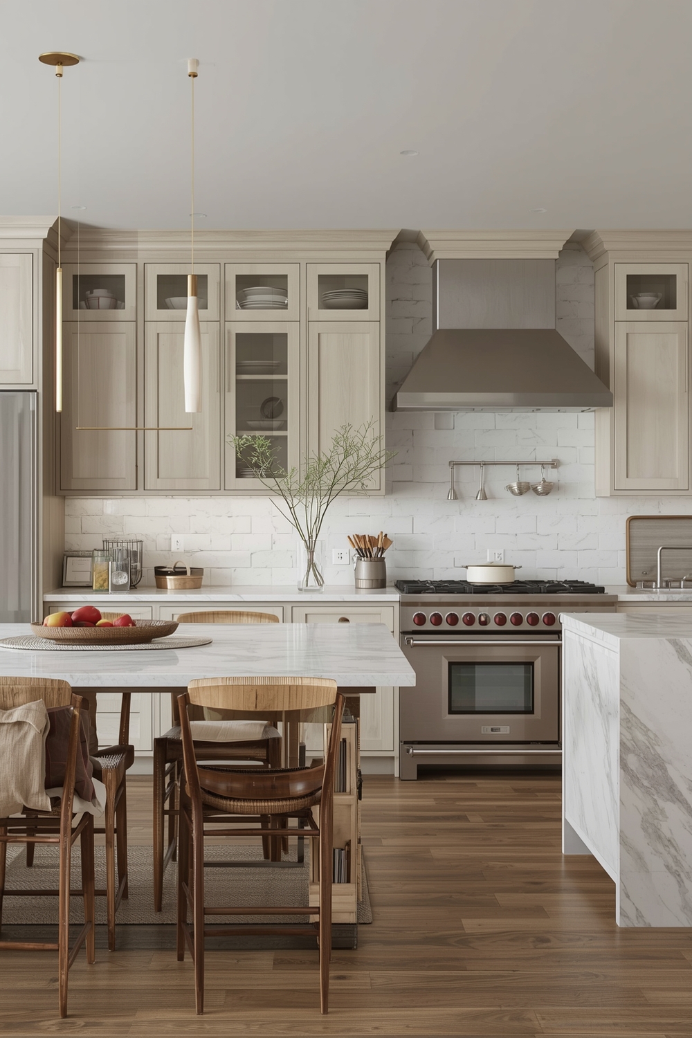 Two-Toned Designs for Expansive Kitchens