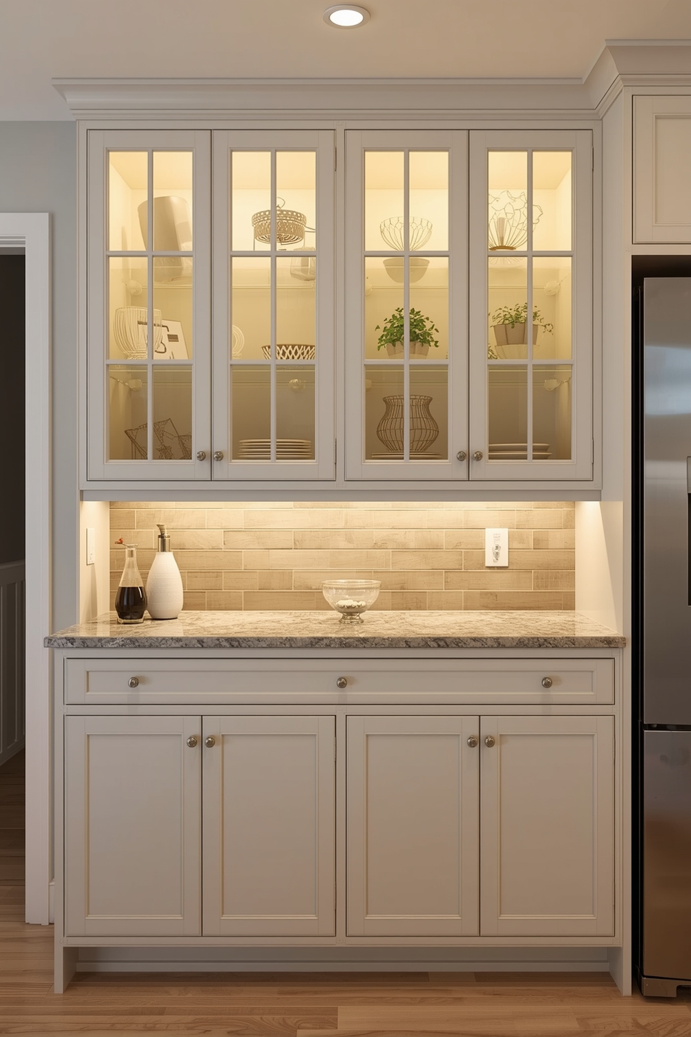 Two-Toned Kitchen Cabinet Lighting Layout Tips
