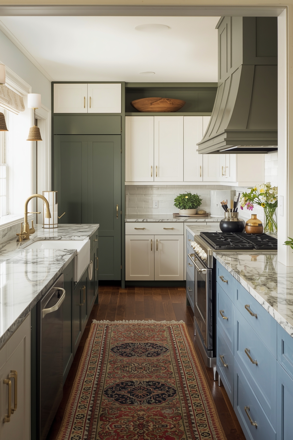Two-Toned Kitchen Cabinets for Loft Spaces