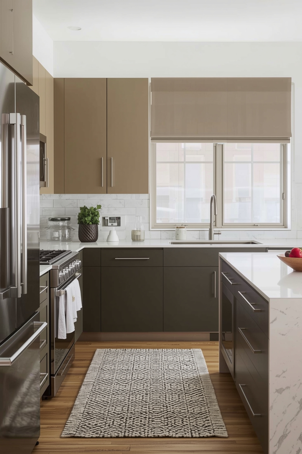 Two-Toned Kitchen Cabinets for Urban Dens