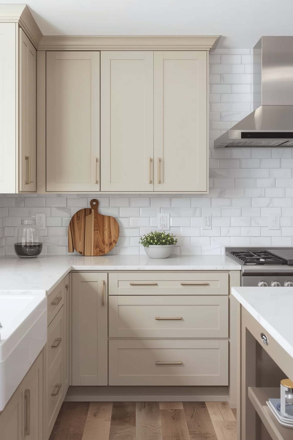Understated Beige Kitchen Cabinet Fronts