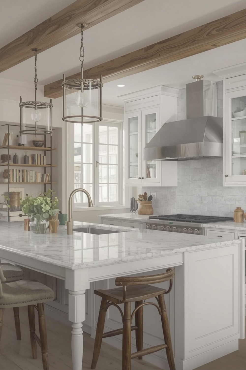 White Oak Kitchen Light Fixture Styles