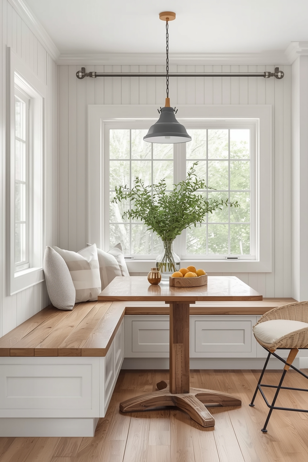 White Oak Kitchen Morning Nook