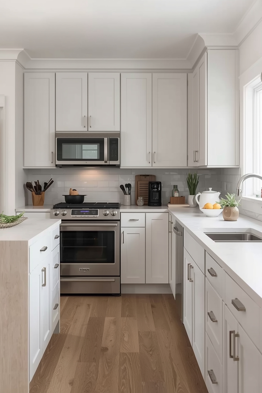 White Oak Kitchen with Engineered Stone Counters