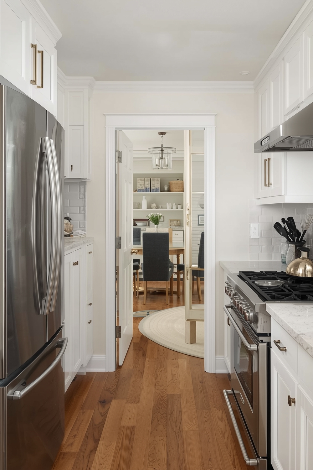 White Oak Kitchen with a Hidden Walk-In Pantry