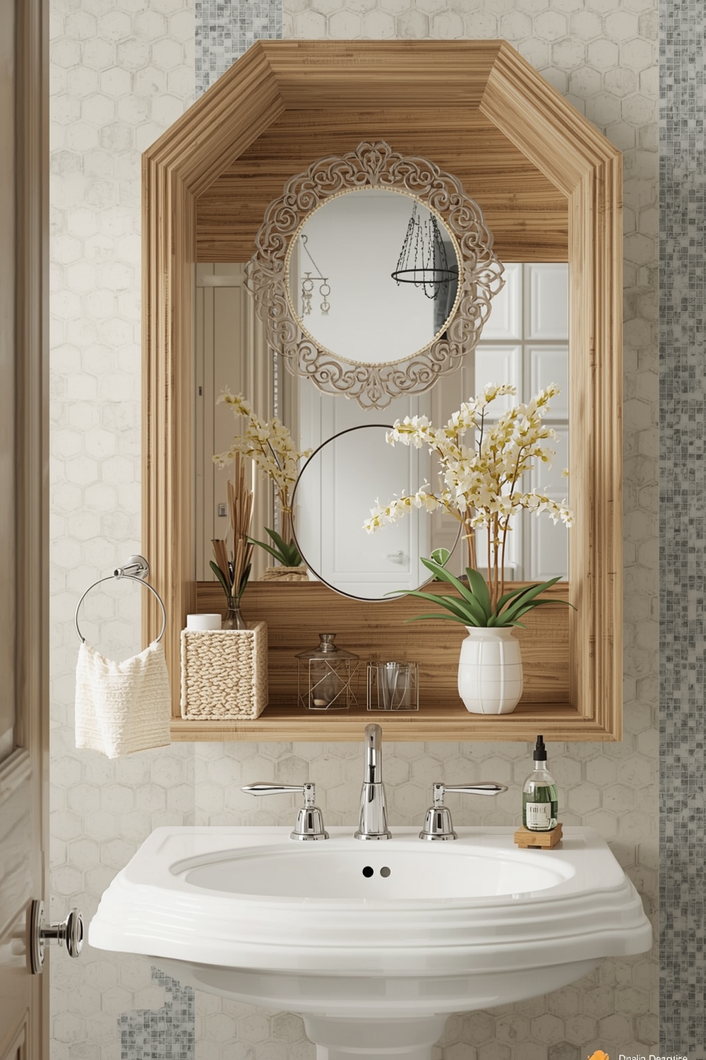 Bathroom Mirror Accent Feature Ideas