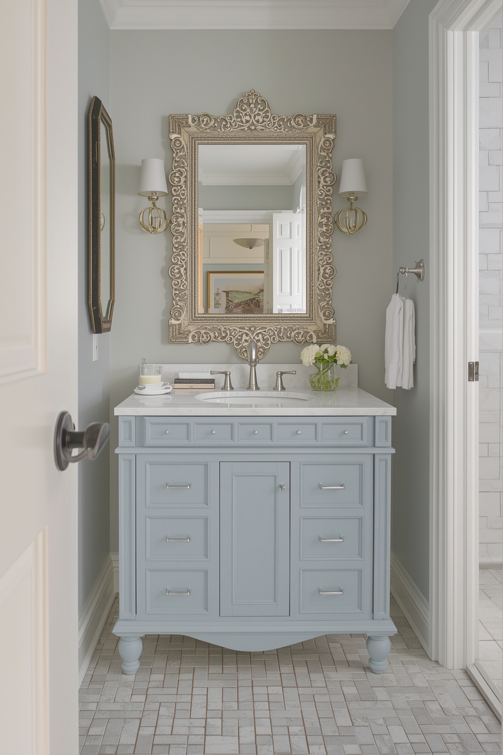 Bathroom Mirror Color Combination Inspirations