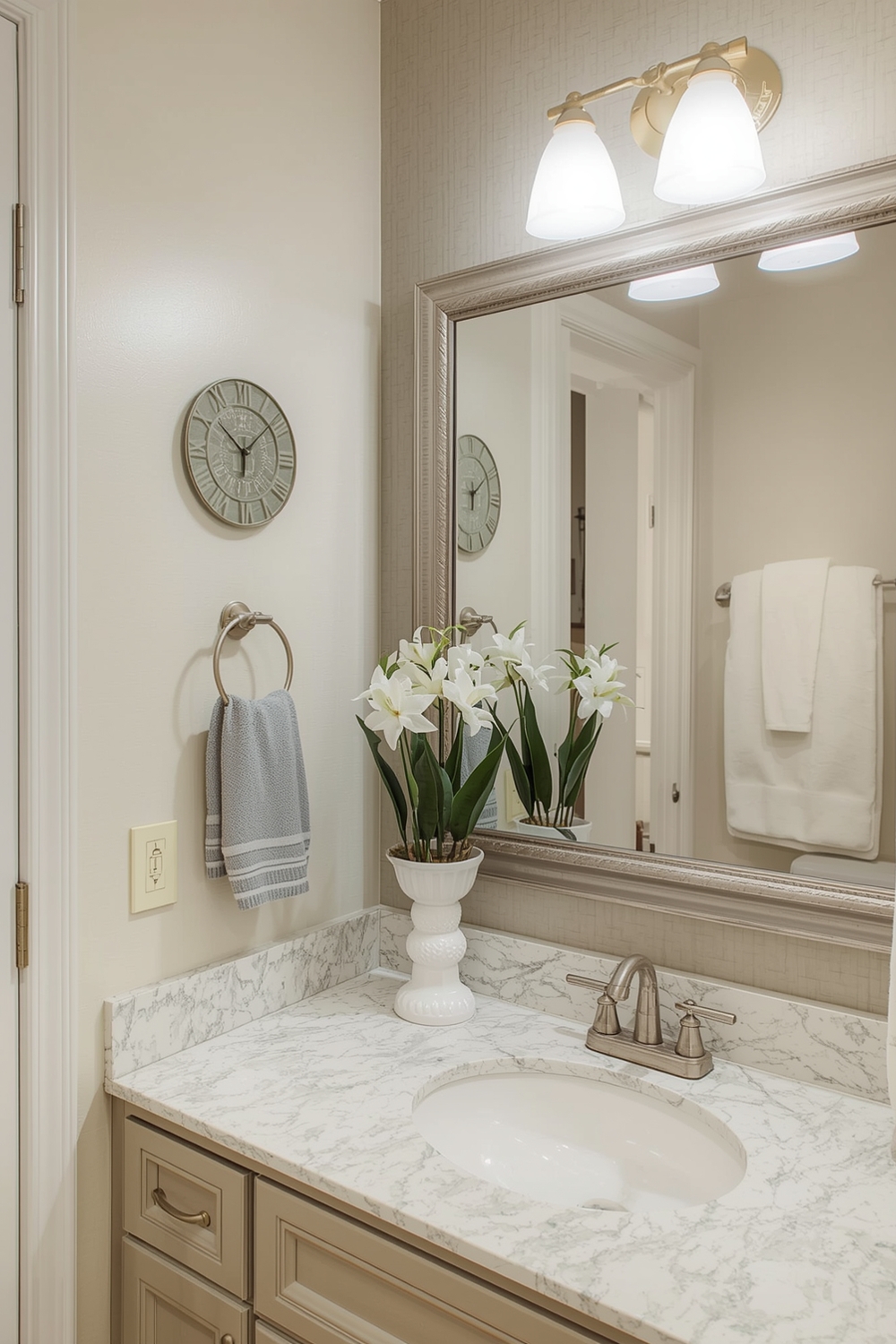 Bathroom Mirror Decor Layout Examples
