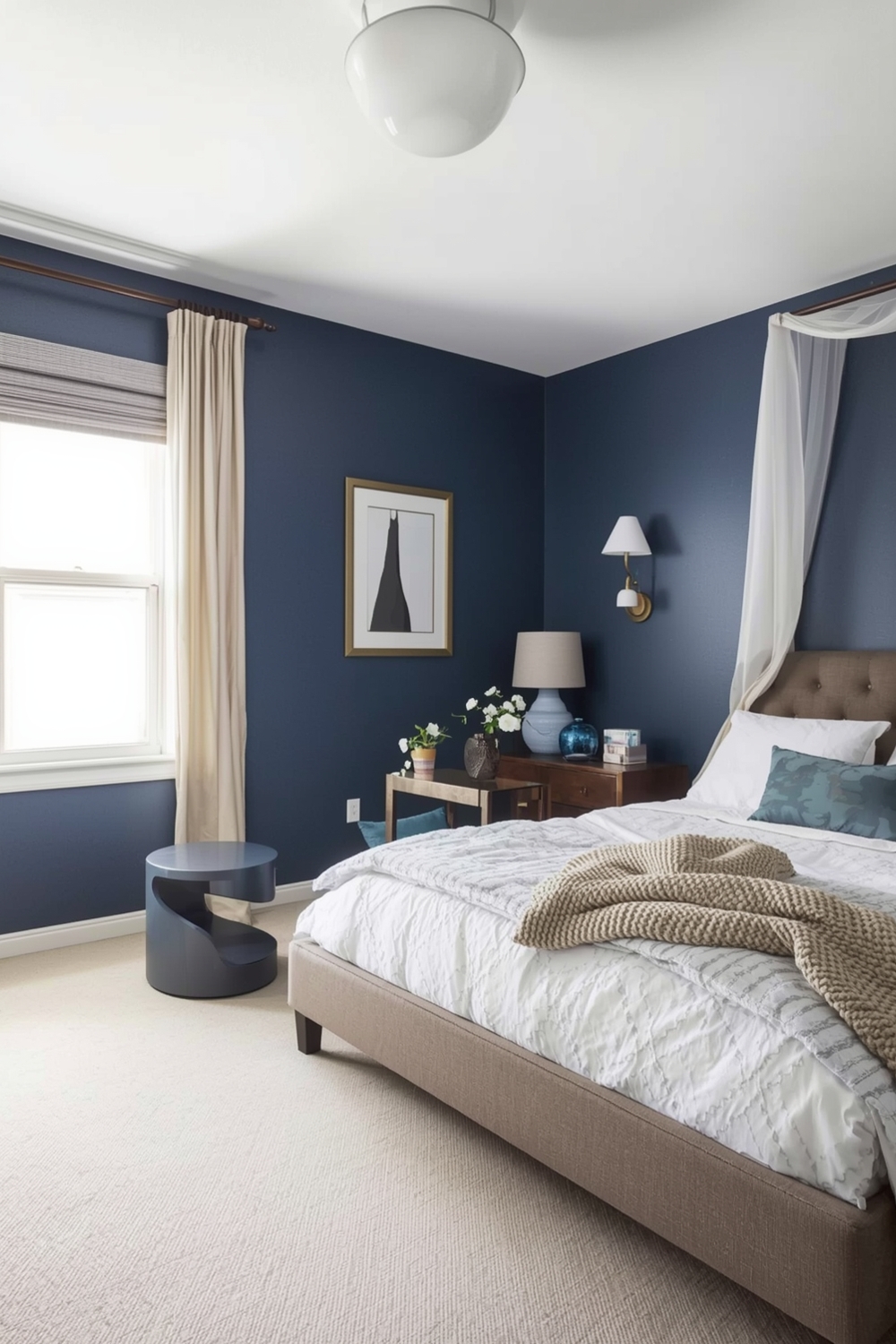 Blue Bedroom Accent Layout Galleries