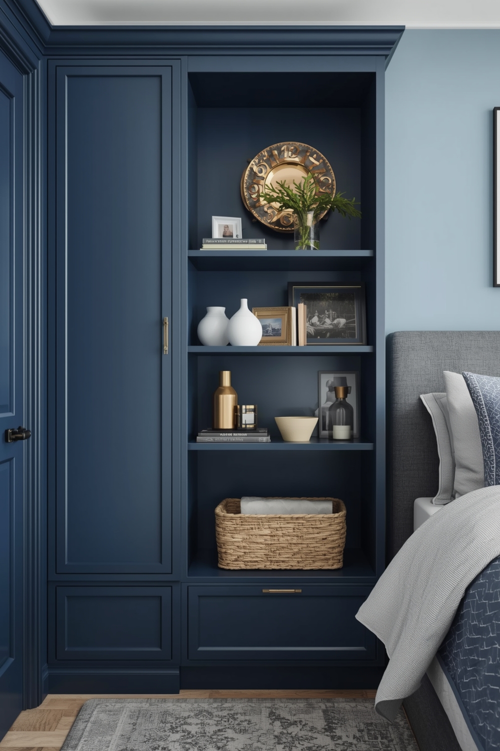 Blue Bedroom Storage Solution Ideas