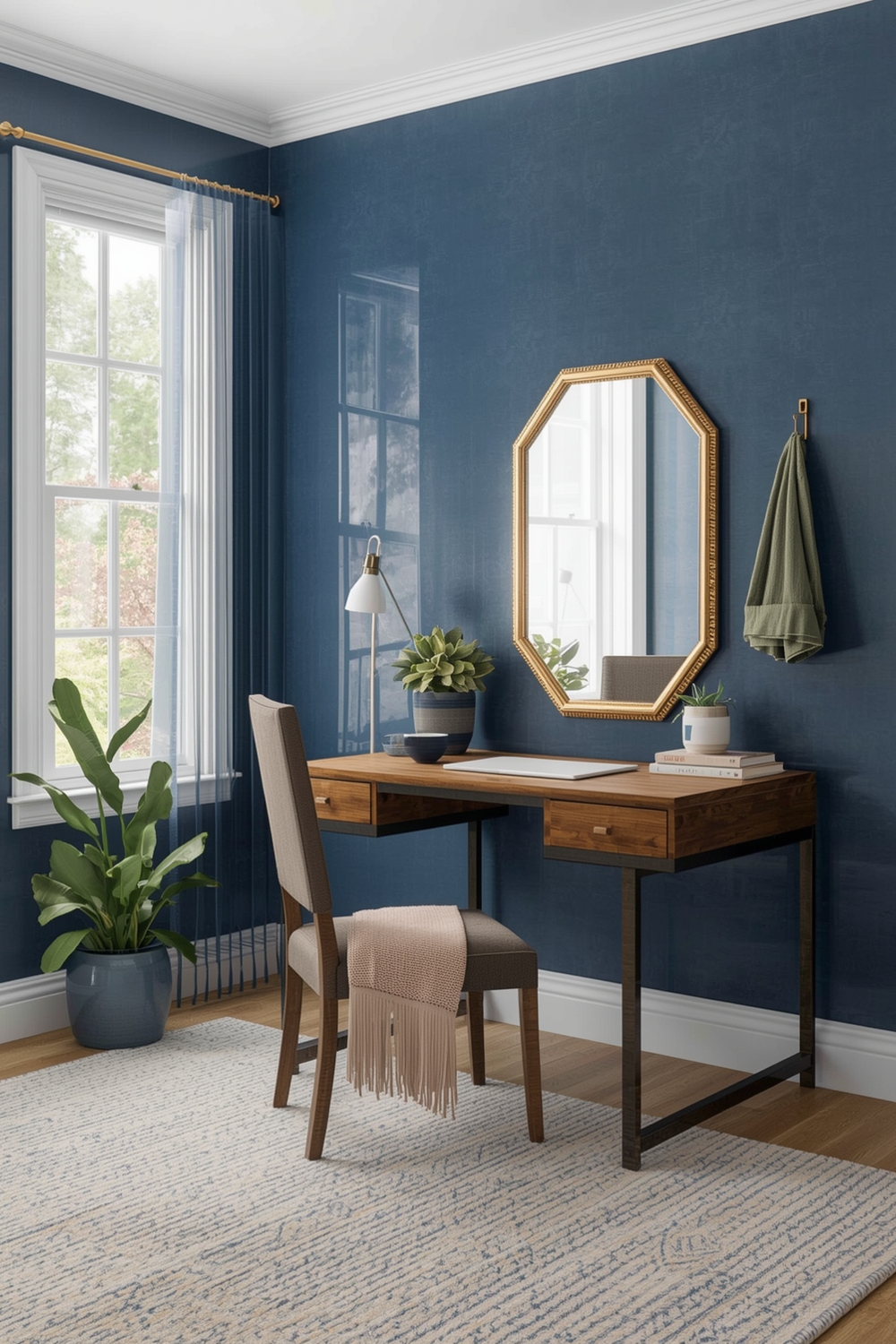 Blue Bedroom Workspace Inspiration Examples