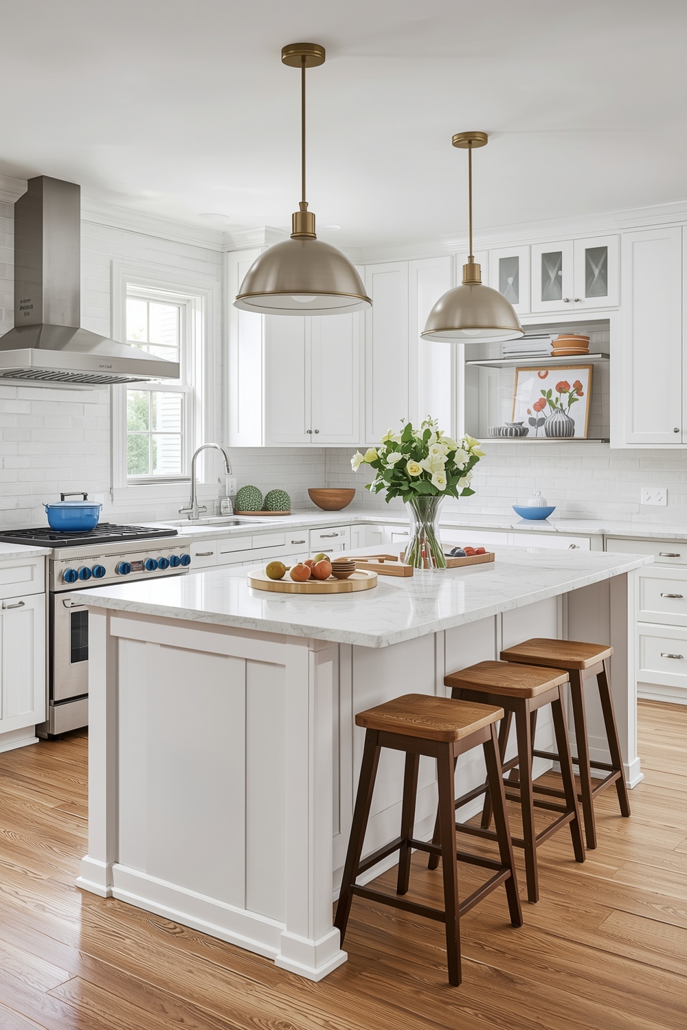 Bright Kitchen Island Layout Examples
