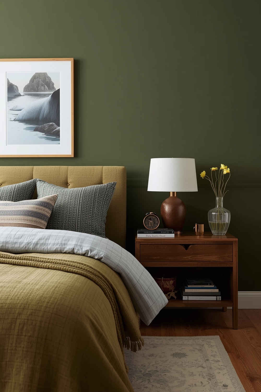 Bright Olive Green Bedroom Layout Inspirations