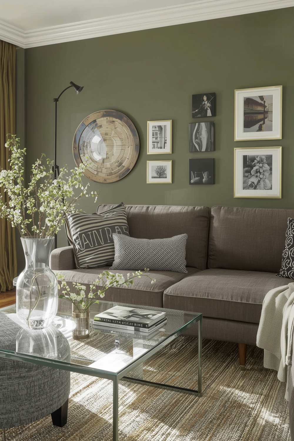 Bright Olive Green Living Room Idea Galleries