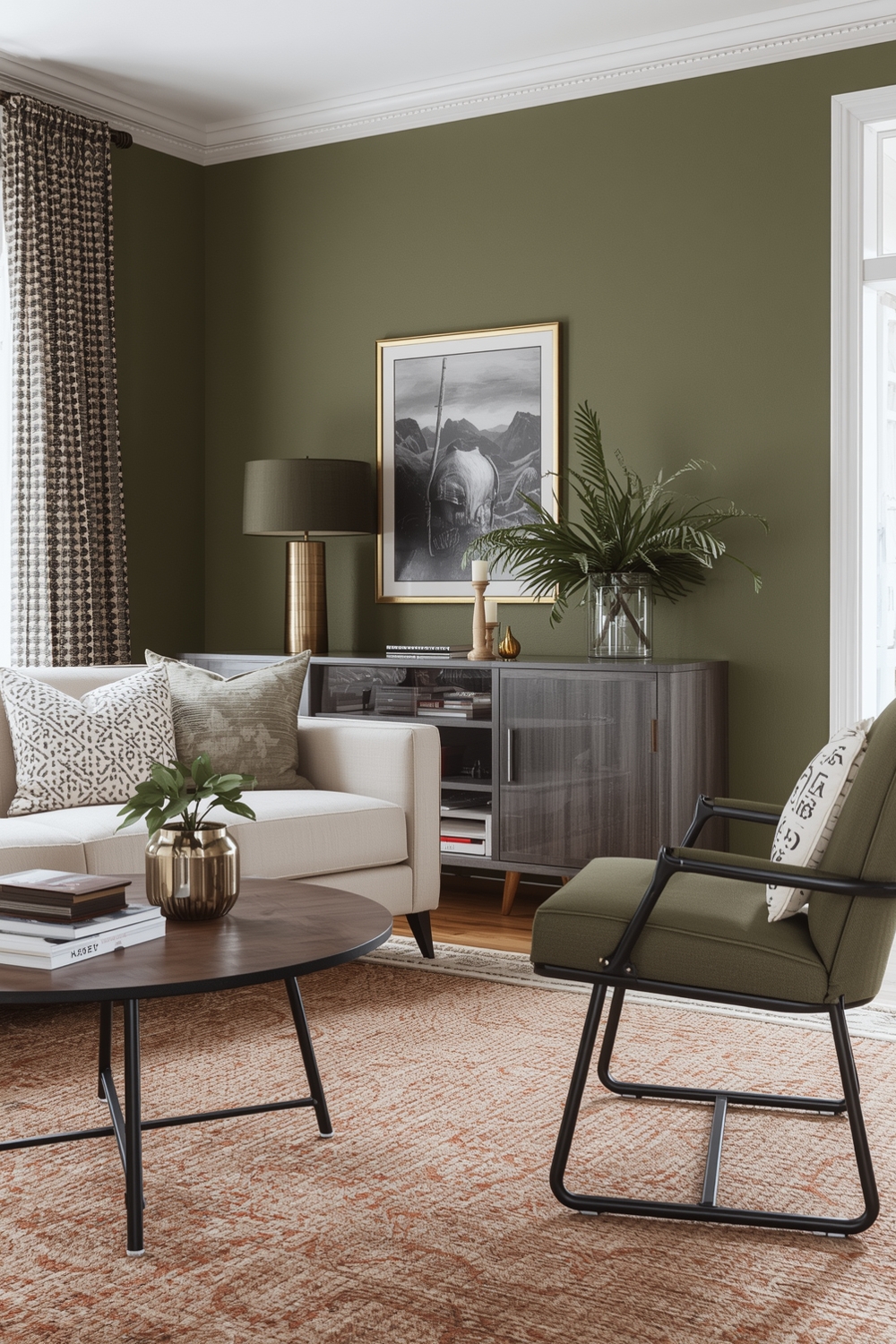 Bright Olive Green Living Room Layout Galleries