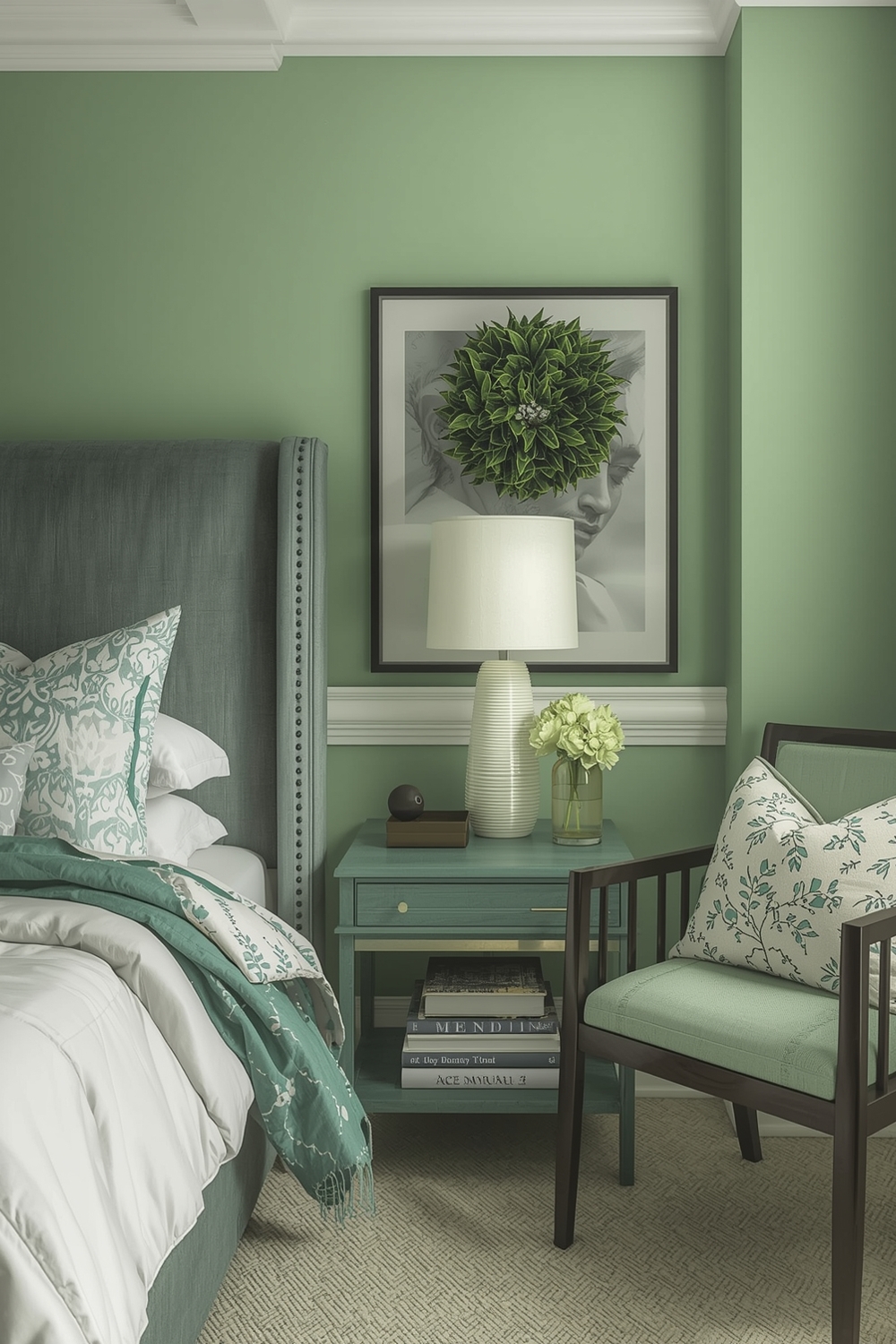 Bright Sage Green Bedroom Layout Examples