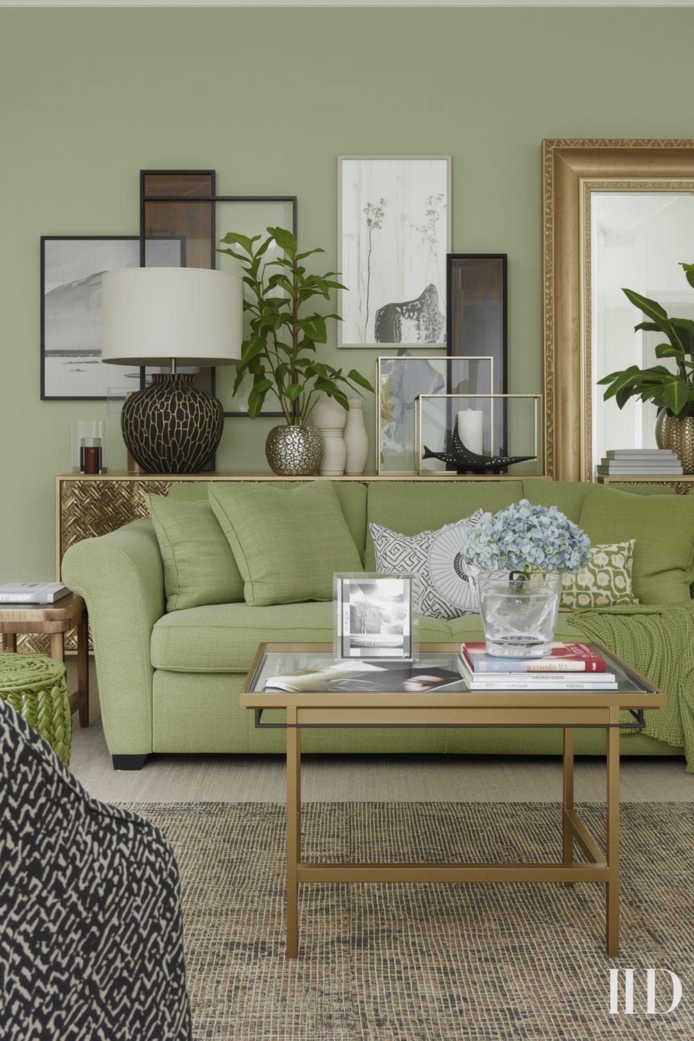 Bright Sage Green Living Room Idea Galleries