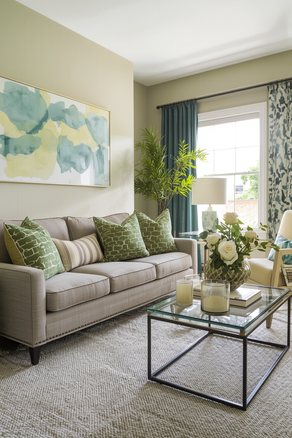 Bright Sage Green Living Room Layout Galleries
