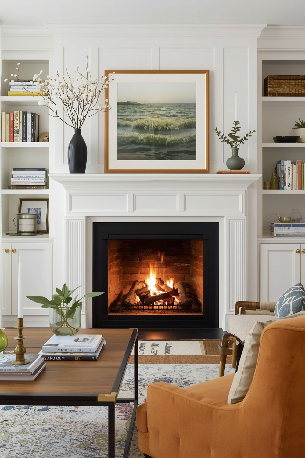 Bright and Warm Fireplace Design Galleries