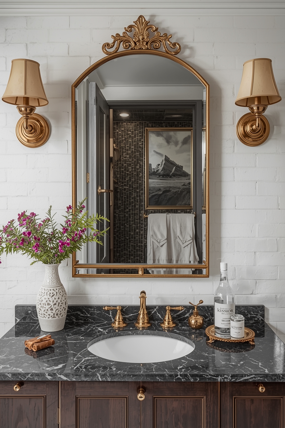 Chic Bathroom Mirror Layout Galleries