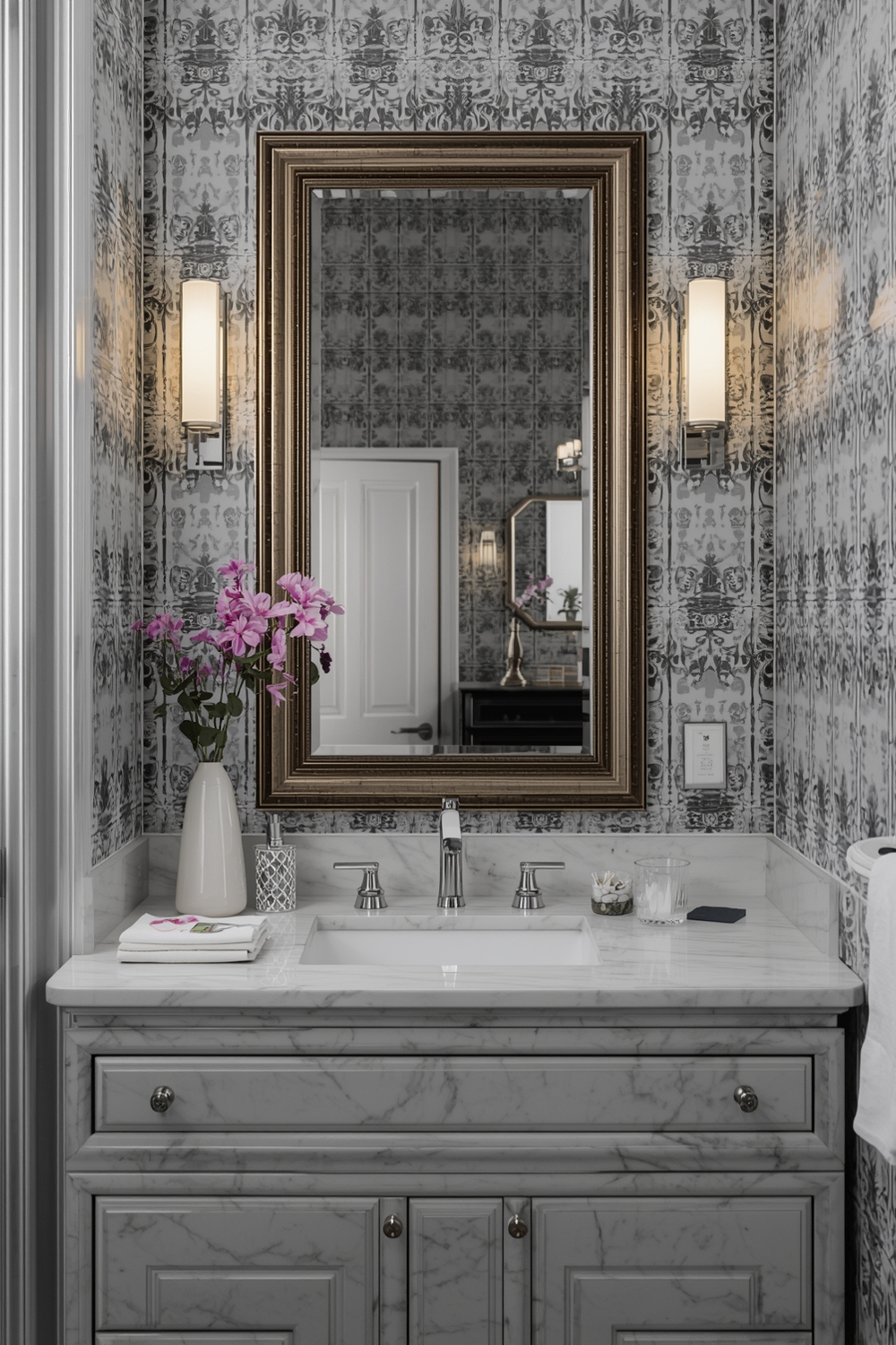 Chic Bathroom Mirror Layout Inspirations