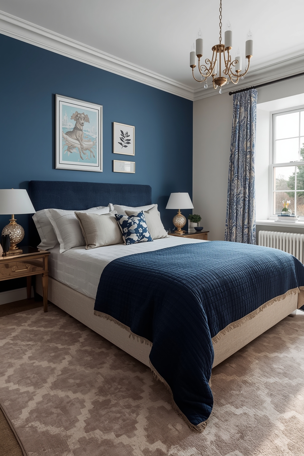 Chic Blue Bedroom Layout Guides