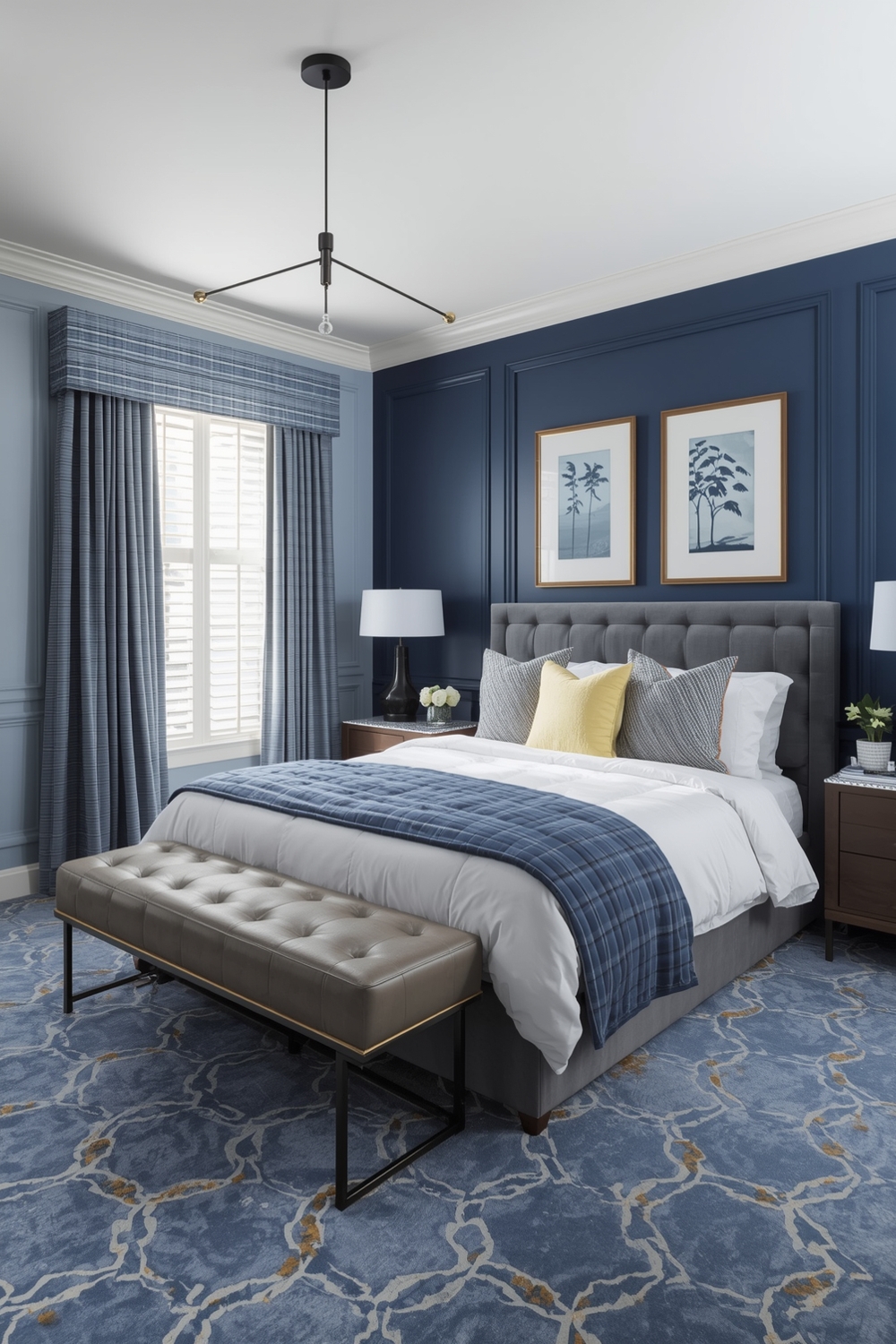 Chic Blue Bedroom Layout Inspirations