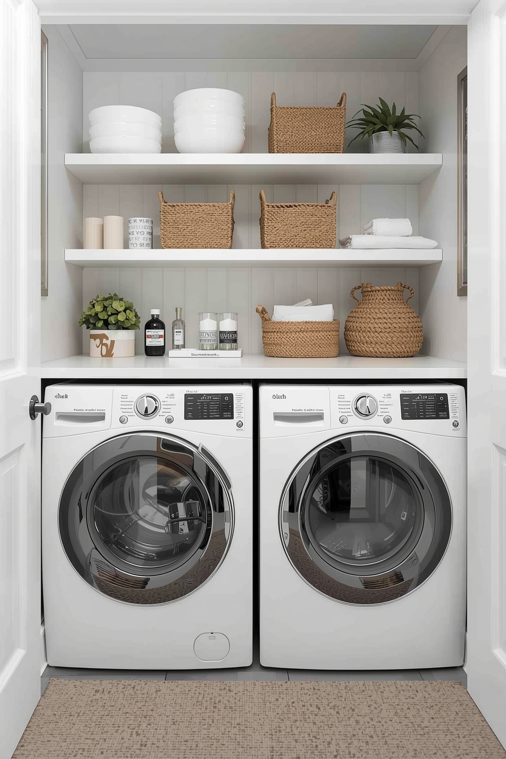 Chic Laundry Room Storage Ideas