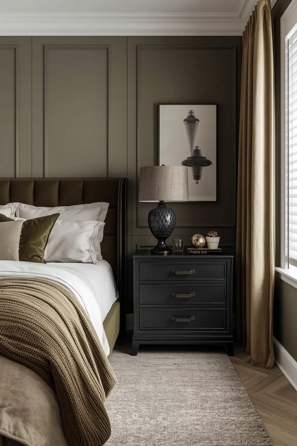 Chic Olive Green Bedroom Layout Galleries