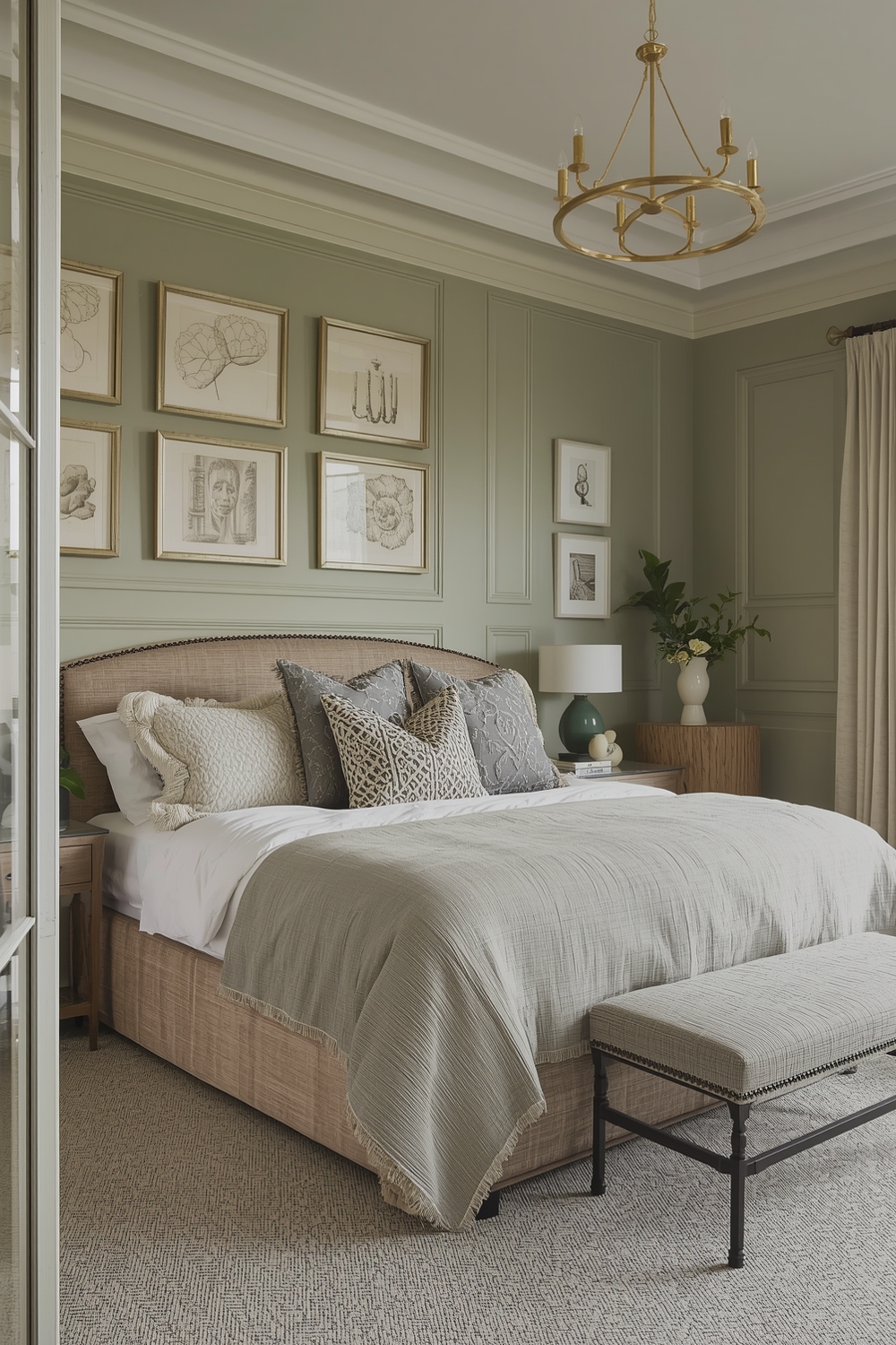 Chic Sage Green Bedroom Layout Galleries