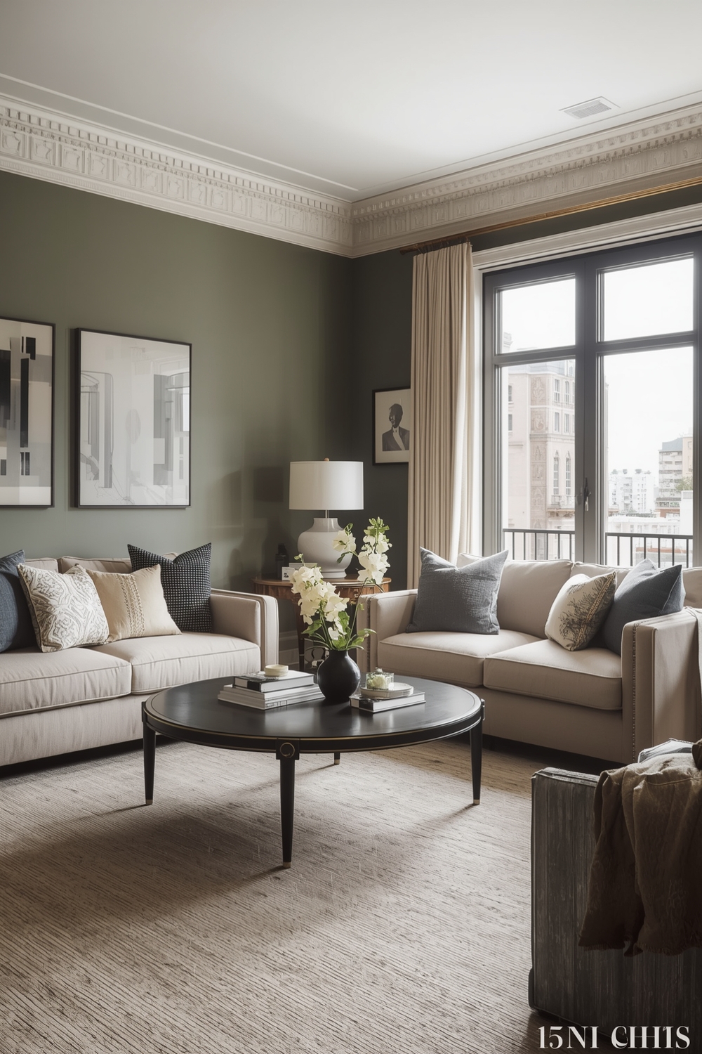 Chic Sage Green Living Room Layout Galleries