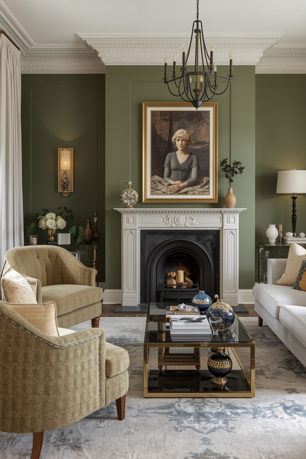 Chic Sage Green Living Room Layout Inspirations