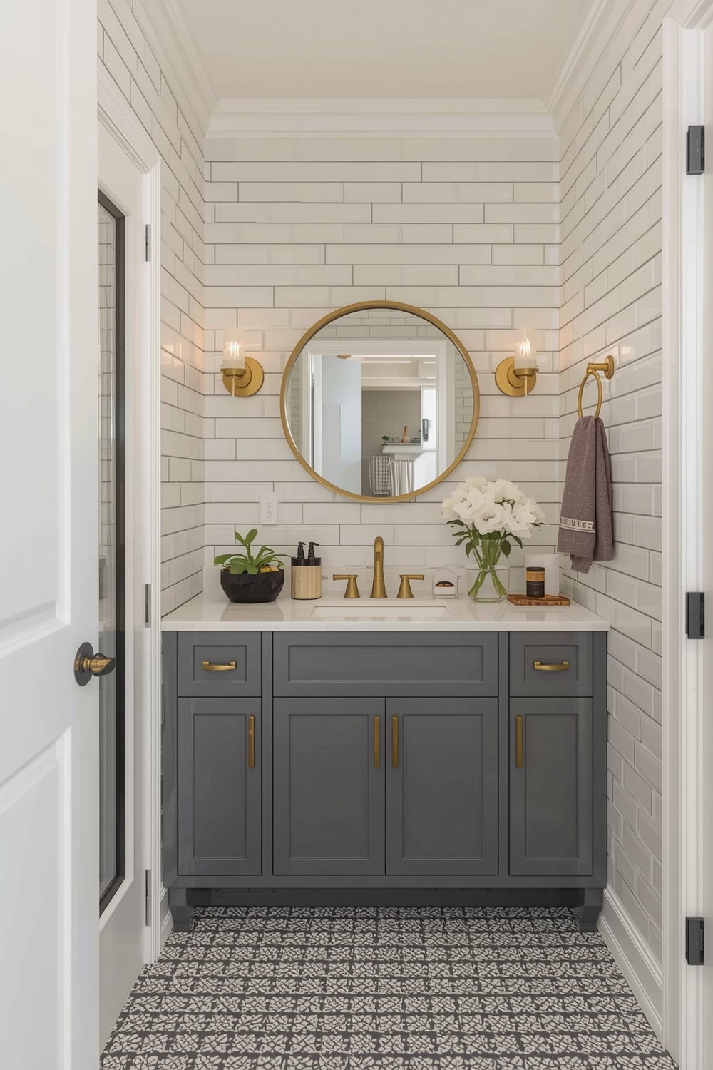 Chic Small Bathroom Floor Plans