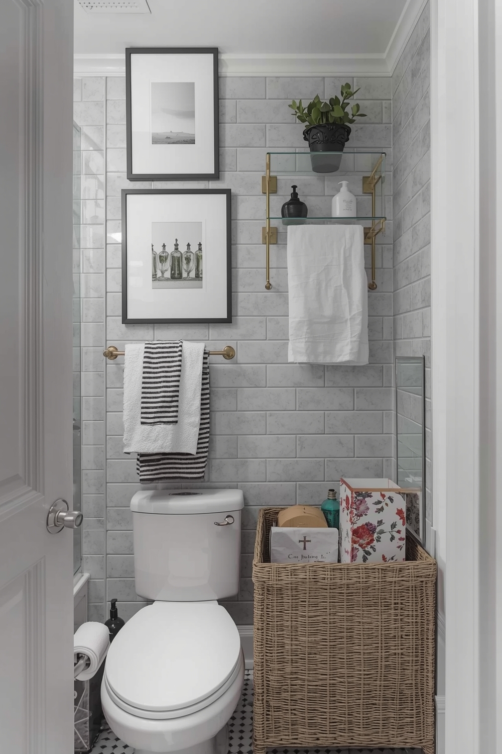 Chic Small Bathroom Organization Examples