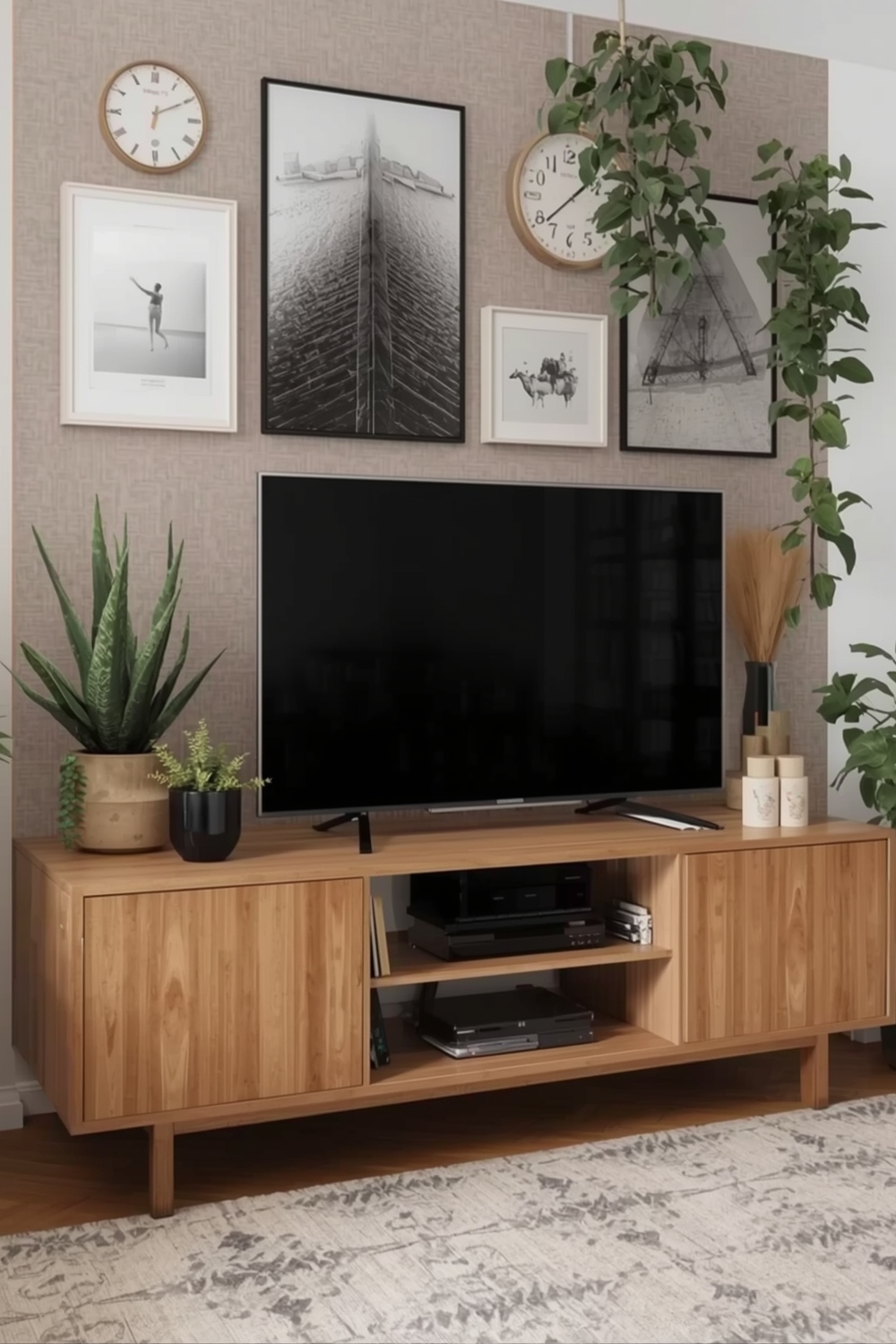 Chic TV Wall Layout Inspiration Boards