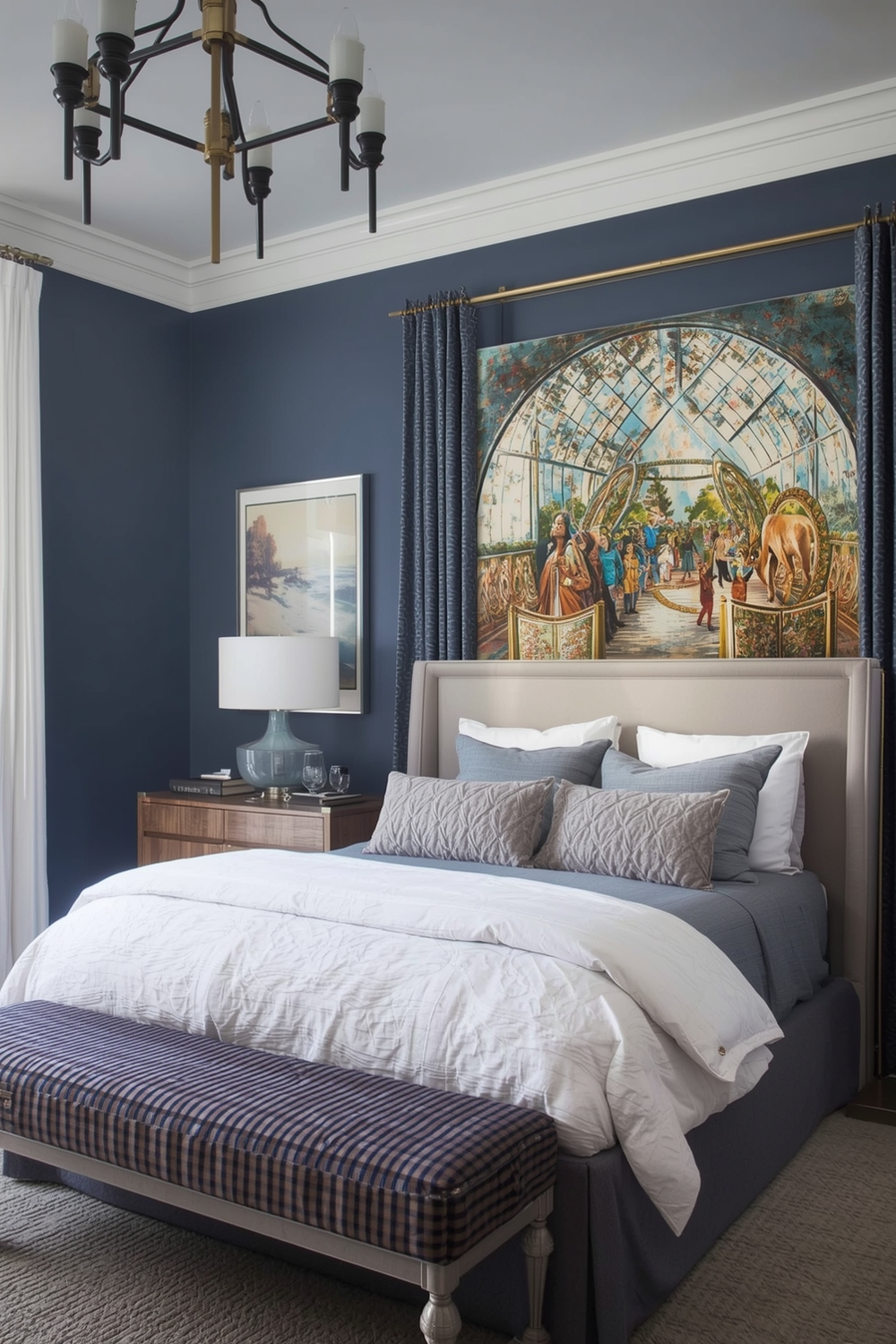 Contemporary Blue Bedroom Layout Galleries